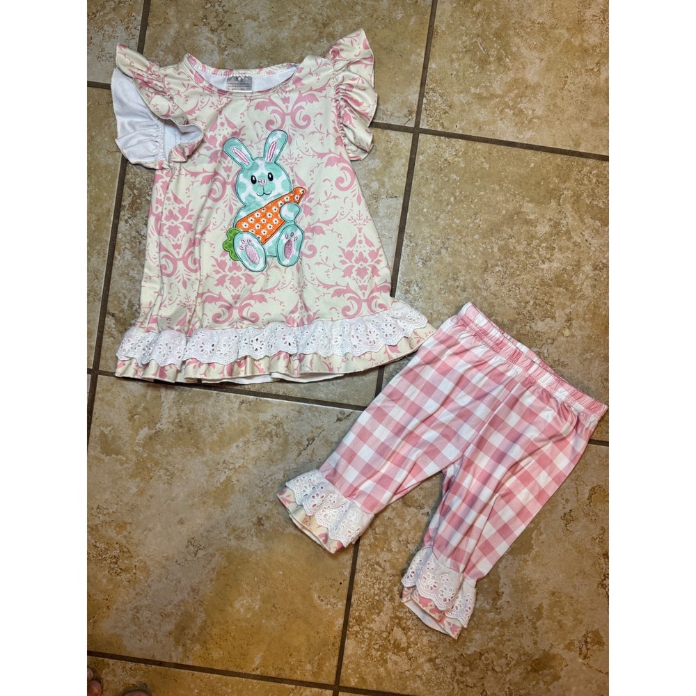 Easter‎ Bunny Outfit with ruffle capris